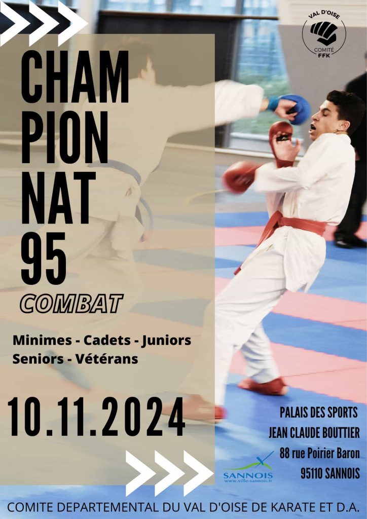CHAMPIONNAT 95 COMBAT Horaires et lieu.